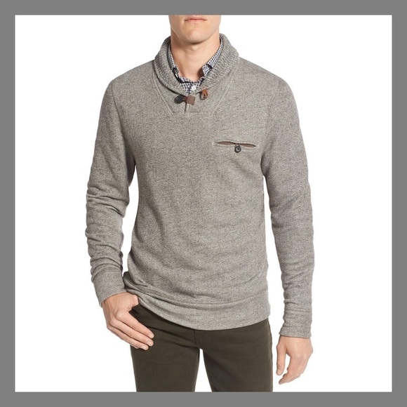 Billy Reid Shawl Collar Pullover Sweater Grey Size XXL - Picture 4 of 10